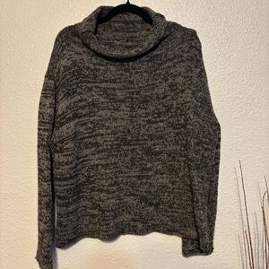 Eileen Fisher Charcoal Cowl Neck Sweater